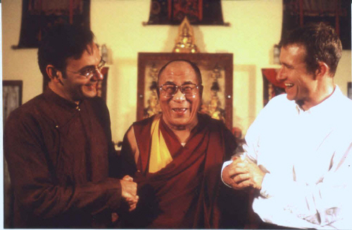 The Dalai Lama with Khashyar Darvich and David Mueller