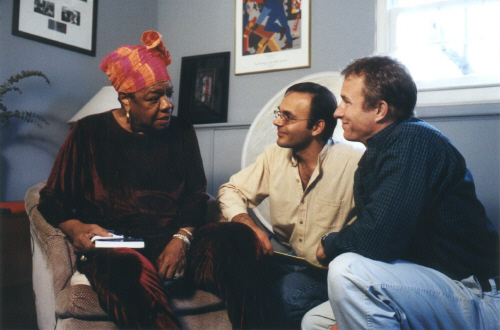 Maya Angelou with Khashyar Darvich and David Mueller